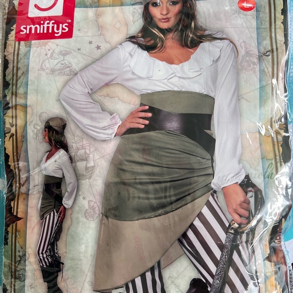 Ladies Pirate Costume Lg Halloween - Picture 2 of 3